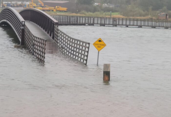 Hurricane Fiona - Boardwalk under water