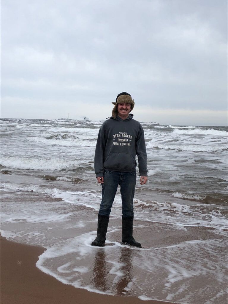 Taylor at the ocean