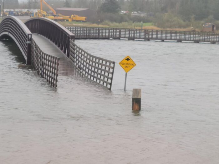 Hurricane Fiona - Boardwalk under water